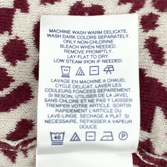 Lands’ End Supima Cotton Leopard Print Buttoned Cardigan Sweater Medium - Picture 8 of 9